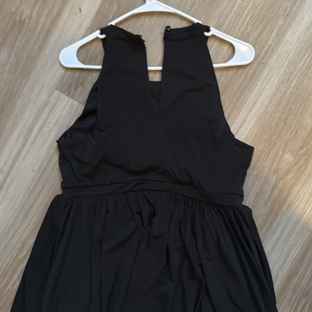 Torrid Elegant Black Maxi Studio Knit Halter Dress size 0 (size 12)with pockets. - Picture 8 of 8